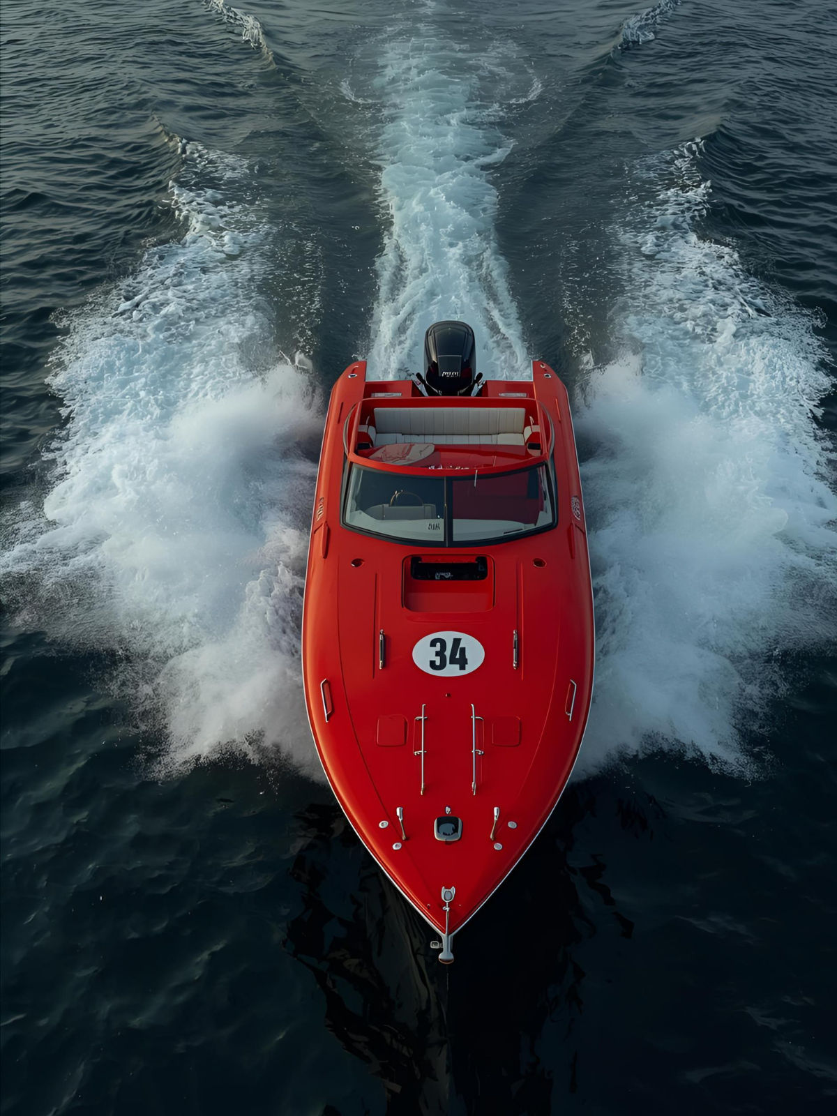 Lancha en planeo a velocidad